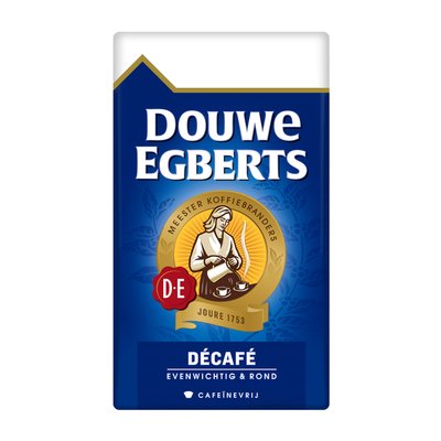 Koffie Douwe Egberts snelfiltermaling decafe 250gr