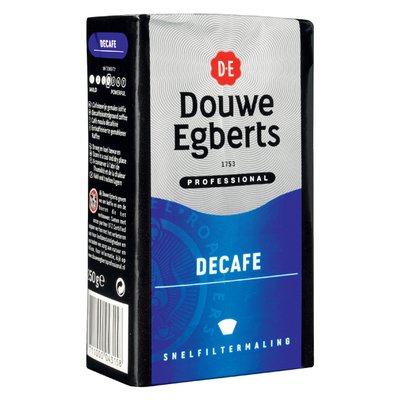 Koffie Douwe Egberts snelfiltermaling decafe 250gr
