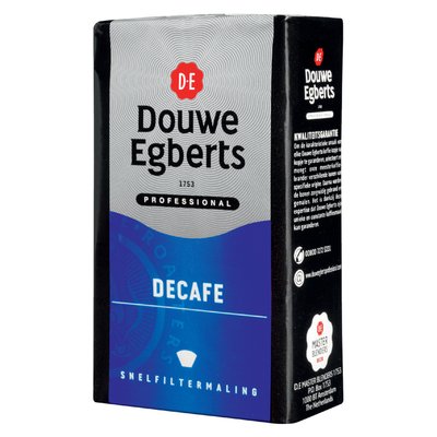 Koffie Douwe Egberts snelfiltermaling decafe 250gr