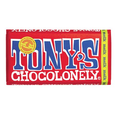 Chocolade Tony's Chocolonely melk reep 180gr