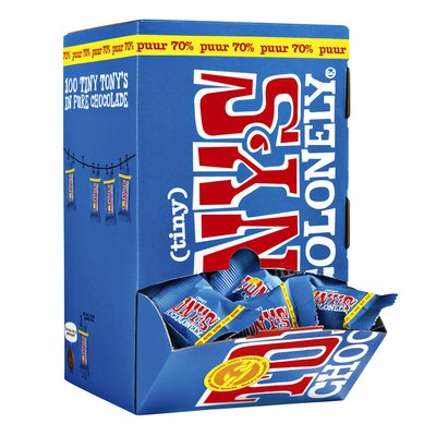 Chocolade Tony's Chocolonely tiny puur doos 100 st