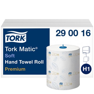 Handdoekrol Tork H1 Matic Premium 2-laags 100m wit 290016