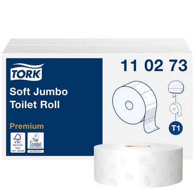Toiletpapier Tork T1 Premium jumbo 2-laags 360m wit 110273