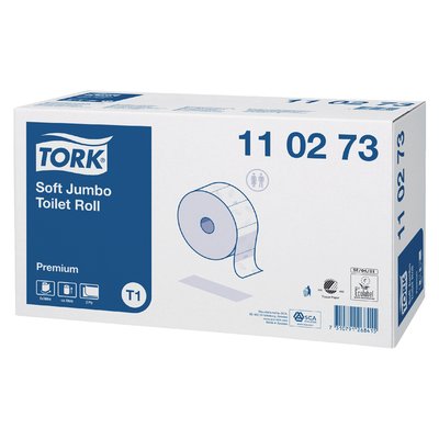 Toiletpapier Tork T1 Premium jumbo 2-laags 360m wit 110273