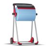 Poetspapierdispenser Tork W1 Performance vloerstandaard rood 652008 foto