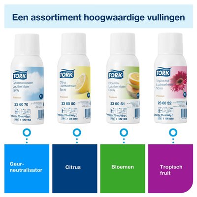 Distributeur désodorisant Tork A1 562000 spray blanc