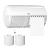 Toiletpapierdispenser Tork T4 Elevation duo wit 557000 foto