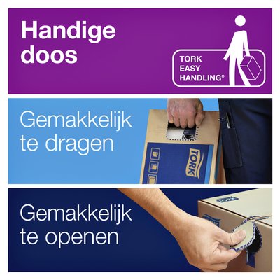 Handdoek Tork H3 Advanced singlefold 2-laags 248x230mm 15x250 vel wit 290163