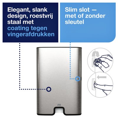 Handdoekdispenser Tork H2 Image Line Xpress zilver 460004