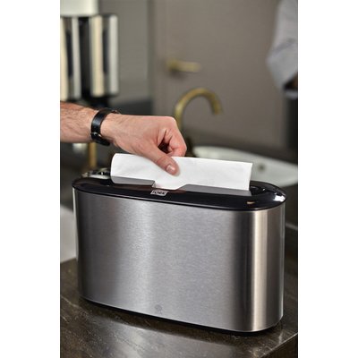 Handdoekdispenser Tork H2 Image Line Xpress countertop zilver 460005