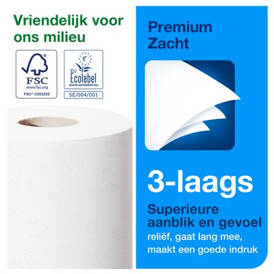 Toiletpapier Tork T4 Premium 3-laags 250 vel wit 110316