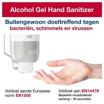 Gel hydroalcoolique mainTork S1 Premium 420103 non parfumé 1000ml