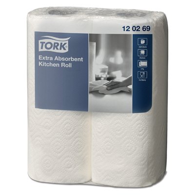 Keukenrol Tork Premium 2-laags 64 vel wit 120269