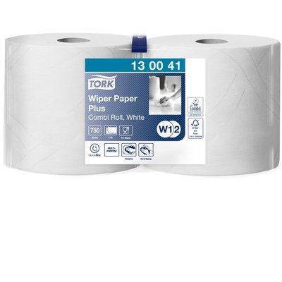 Poetspapier Tork W2 Plus Premium 2-laags 750 vel wit 130041