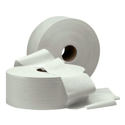 Toiletpapier Cleaninq T1 jumbo groot 2-laags 6x380m wit