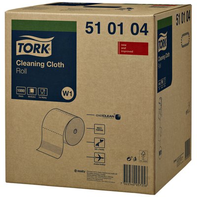 Reinigingsdoek Tork W1 Premium 1-laags 380m wit 510104