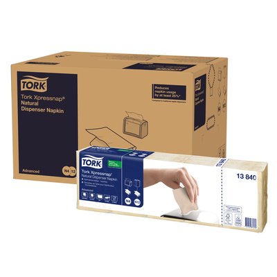 Serviette Tork Xpresssnap Advanced N4 Pli 1/4 1 ép 213x330mm 1125 feuilles naturel