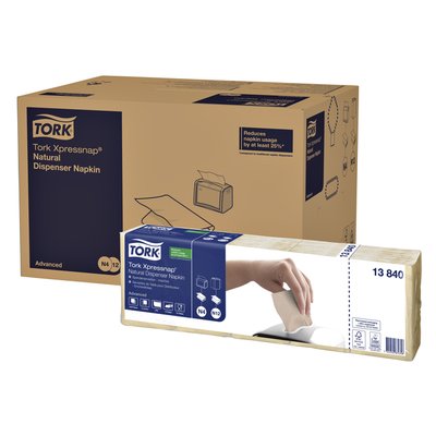 Serviette Tork Xpresssnap Advanced N4 Pli 1/4 1 ép 213x330mm 1125 feuilles naturel