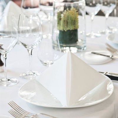 Dinerservet Tork Linstyle Premium 1/4 vouw 1-laags 390x390mm 50 vel wit 478722