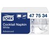 Serviette Tork Cocktail Advanced 477534 2 épaisseurs pli 1/4 238x238mm blanc 200 pièces Photo