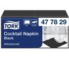 Cocktailservet Tork Advanced 1/4 vouw 2-laags 238x238mm 200 vel zwart 477829 foto