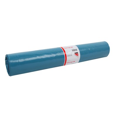 Afvalzak Quantore LDPE T50 160L blauw extra stevig 90x110cm rol à 20st