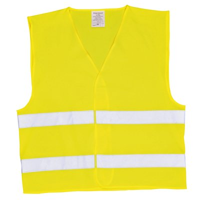 Gilet de sécurité avec impression 'BHV' jaune