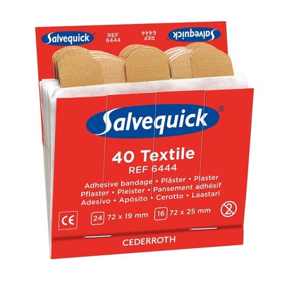 Pleisters Salvequick navulling textiel 6x 40 stuks
