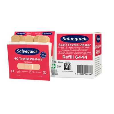 Pleisters Salvequick navulling textiel 6x 40 stuks