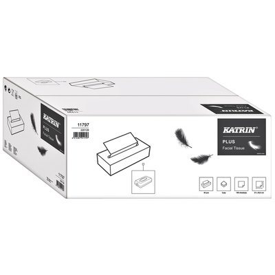 Facial tissues Katrin Plus 2-laags 100 vel wit 11797