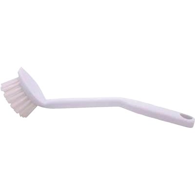 Afwasborstel Cleaninq basis plastic met ronde kop wit
