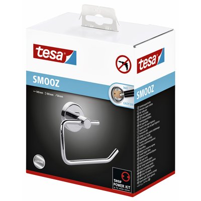 Toiletrolhouder tesa® Smooz hoogglans verchroomd metaal zelfklevend