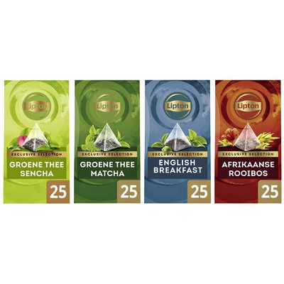 Thé Lipton Exclusive Thé vert Mandarine Orange 25 sachets pyramide 2g