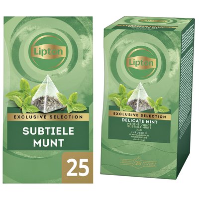 Thee Lipton Exclusive subtiele munt 25x2gr