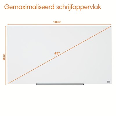 Glasbord Nobo Impression Pro 99,3x55,9cm briljant wit