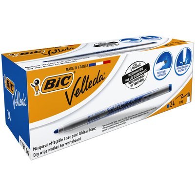 Marqueur tableau blanc BIC Velleda 1721 ogive Fin bleu
