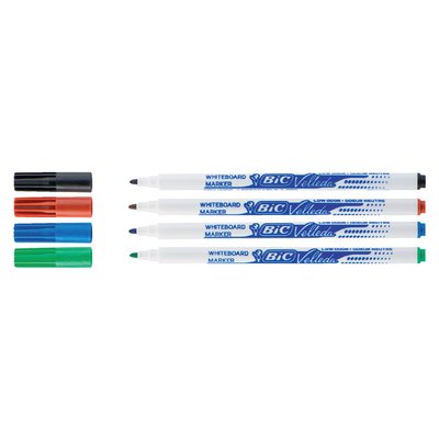 Marqueur tableau blanc BIC Velleda 1721 ogive Fin assorti 4 pièces