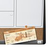 Whiteboard Nobo magnetische planner met prikbord van kurk 58,5x43cm foto