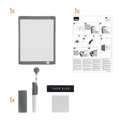 Whiteboard Nobo 21.6x28cm magnetisch assorti