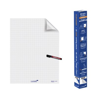 Magic-Chart Legamaster flipchart 600x800mm wit met ruit 25 vel