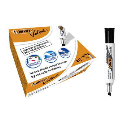 Marqueur tableau blanc BIC Velleda 1781 biseau Large noir