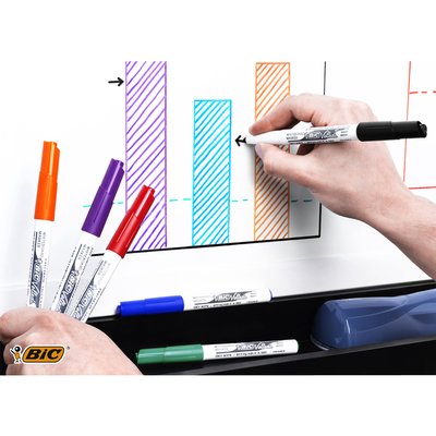 Marqueur tableau blanc BIC Velleda 1741 ogive Medium vert