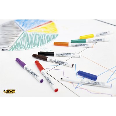 Whiteboardmarker Bic Velleda 1744 rond medium assorti 4 stuks
