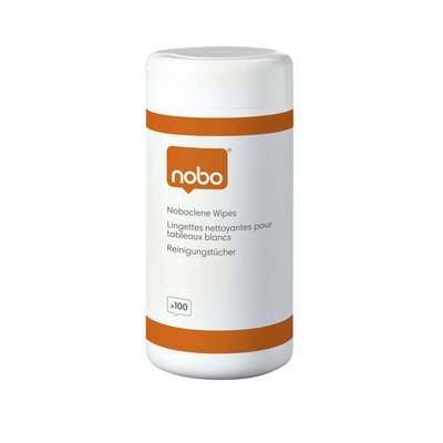 Lingettes Nobo pour tableau blanc pot de 100 pièces