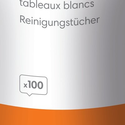 Lingettes Nobo pour tableau blanc pot de 100 pièces