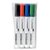 Marqueur tableau blanc Legamaster TZ100 ogive 1,5-3mm assorti 4 pièces