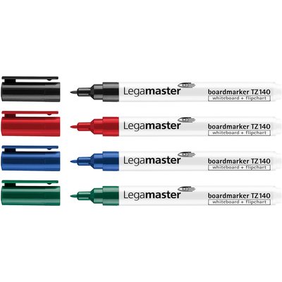 Marqueur tableau blanc Legamaster TZ100 ogive 1mm assorti 4 pièces