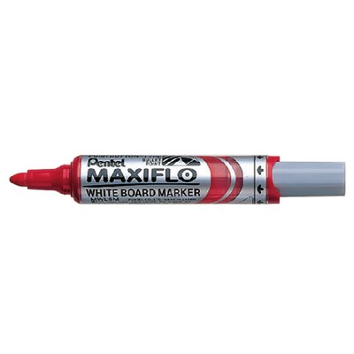 Whiteboardmarker Pentel MWL5M Maxiflo rond 3mm rood