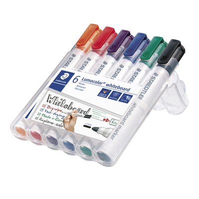 Feutre tableau blanc Staedtler Lumocolor 351 standard assorti set 6 pièces