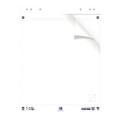 Papier chevalet Oxford Smart 60x80cm adhésif uni 90g 20 feuilles